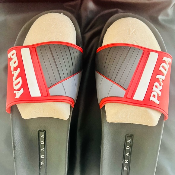NWT Prada Linea Rossa Slide Sandals 11 US - Picture 9 of 14